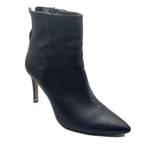 Kenneth Cole Women's Black Leather Stiletto Heel Ankle Boots Size 6.5